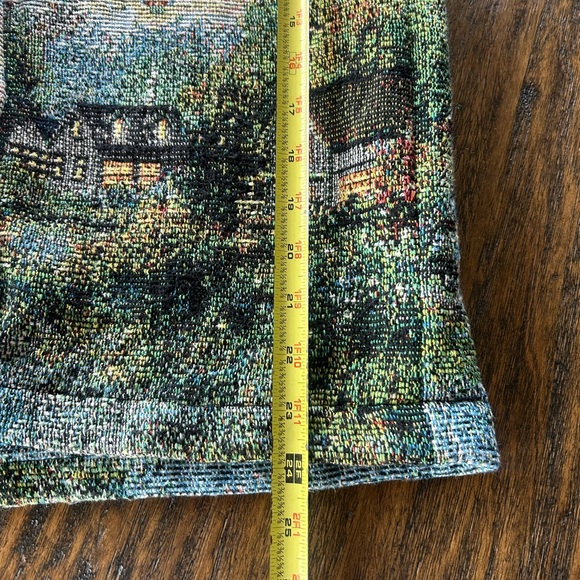 Sugar Street Weavers VTG 80 Cottagecore Boho Tapestry Hot Air Balloon Art Jacket - Picture 9 of 9